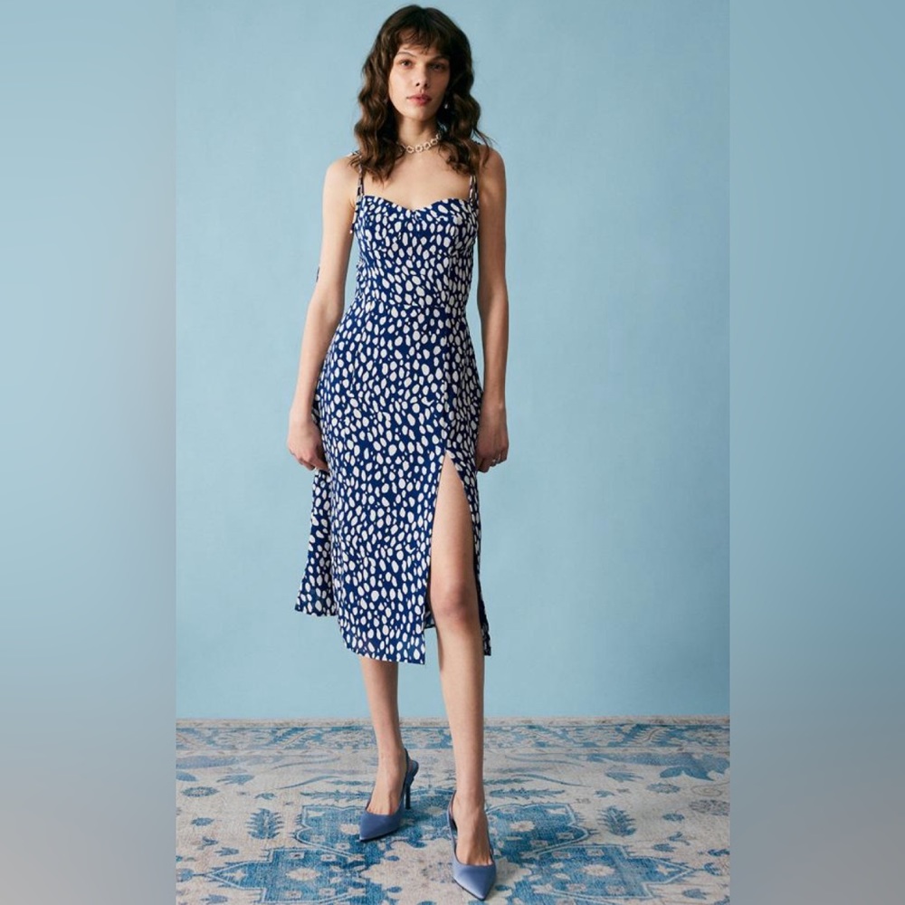 Rihoas Dresses | The Full Print Split Slip Dress